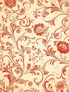 复古花卉精美无缝图案