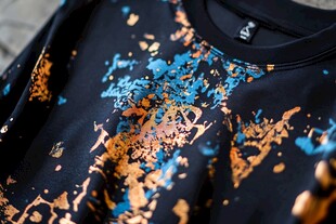 个性泼墨风黑色潮流T恤