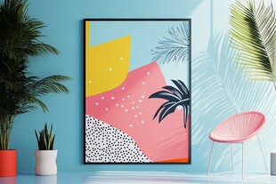 清新几何风挂画装点空间