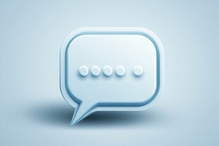 浅蓝色聊天气泡图标