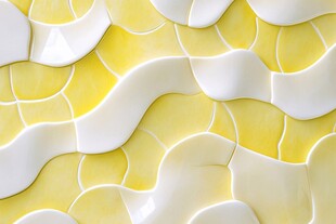 黄白波纹拼接艺术纹理