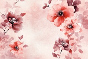 粉色花卉水彩风背景图