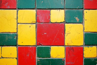 多彩复古拼贴瓷砖纹理