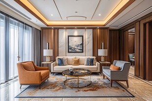 现代中式风格豪华客厅展示