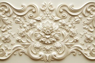 欧式浮雕花纹墙面装饰