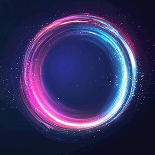 炫彩发光环形动感背景图