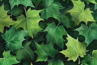 绿叶交织的自然清新图案