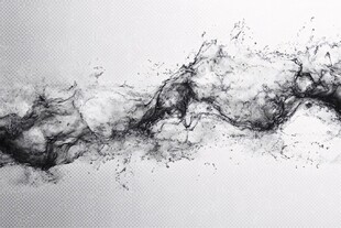 水墨烟雾线条抽象艺术图