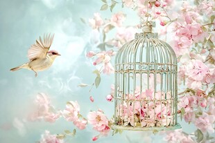 飞鸟离笼 繁花相伴