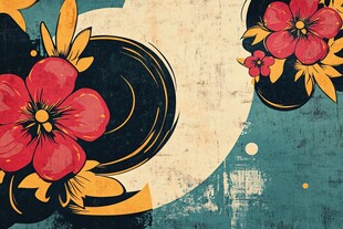 复古花卉装饰图案背景