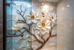 玉兰花墙饰 精致家居美学