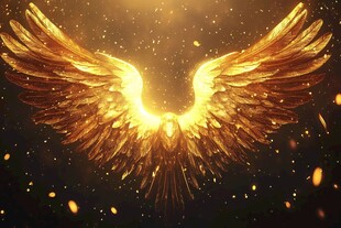 金色雄鹰展翅特效画面