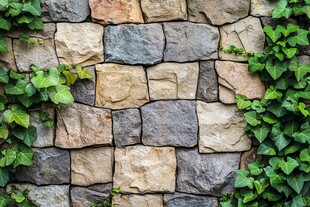 石墙绿意 自然与建筑的融合