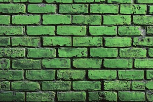 翠绿砖墙纹理背景图