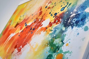 绚丽多彩抽象水彩画作品