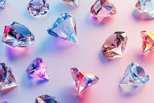 多彩闪耀钻石散落画面