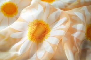 雏菊印花轻薄布料