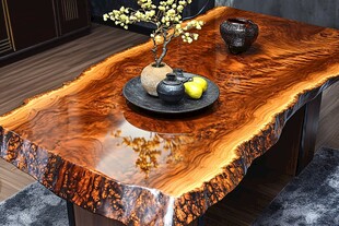 实木大板茶桌 自然纹理美