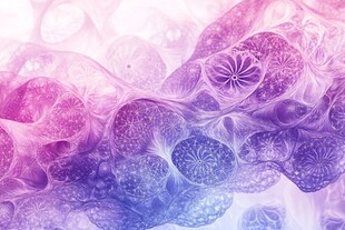 梦幻渐变抽象花卉纹理背景