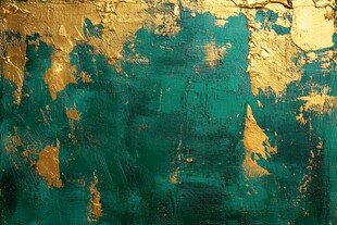 绿金交织的抽象艺术纹理