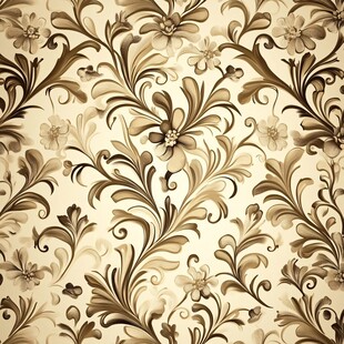 复古花卉壁纸图案设计