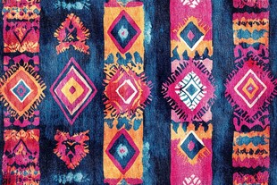 多彩民族风几何图案织物