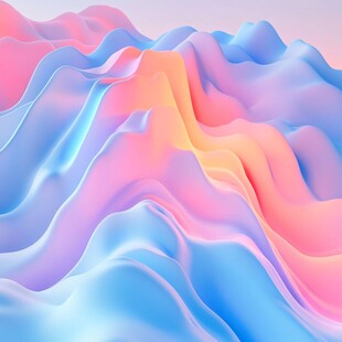 梦幻渐变流体艺术景观