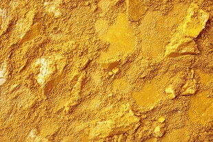 金黄粗糙泥土纹理特写