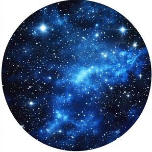 梦幻蓝色星空圆形背景图