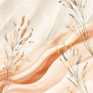 轻柔麦浪绘就诗意田园景