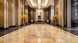 豪华大气的酒店大堂空间