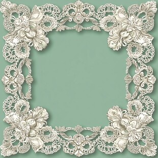 复古蕾丝花边装饰边框图