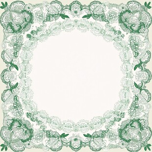绿色蕾丝花边装饰图案