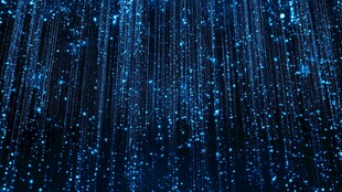 梦幻蓝色粒子垂落效果