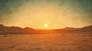 沙漠落日壮美景观