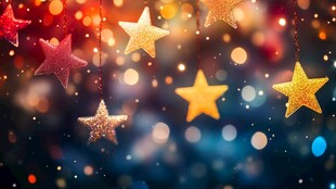 梦幻星星装饰 节日氛围感