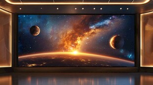 科幻宇宙主题室内大屏展示