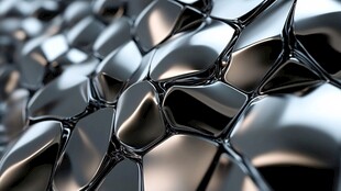 金属质感蜂巢状立体结构