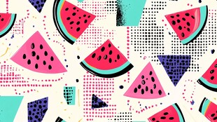 西瓜图案背景的创意设计