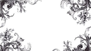 黑白花纹边框装饰图案