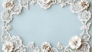 白色蕾丝花边装饰边框