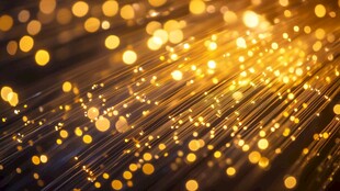 金色炫彩光纤粒子背景图