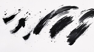水墨笔触纹理艺术画面