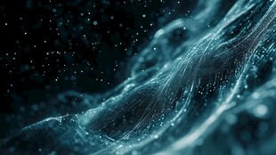 流动的科技感线条粒子效果