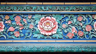 中式牡丹雕花装饰艺术