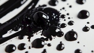 墨汁滴落的艺术瞬间