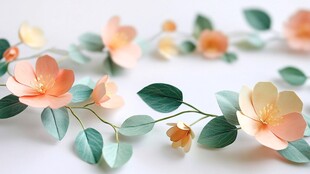 手工纸艺花朵装饰摆件