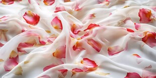 浪漫花瓣印花轻柔雪纺布料