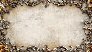 复古华丽金属边框背景图