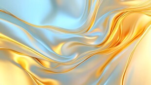 梦幻金银渐变流动绸缎纹理
